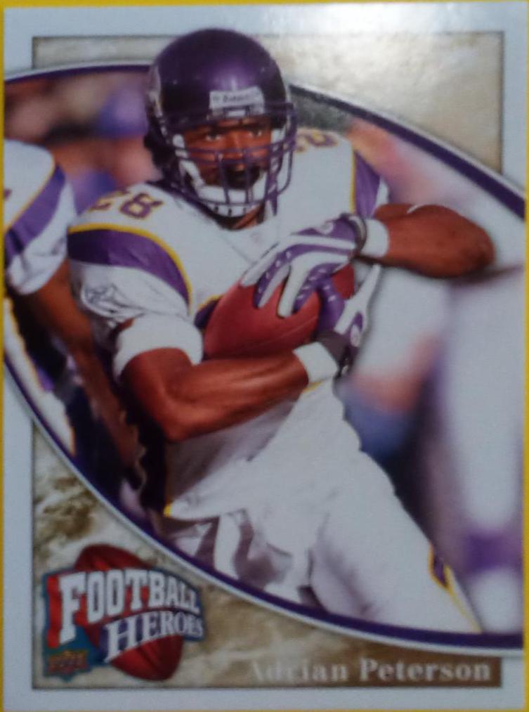 Adrian Peterson #52 Football Cards 2009 Upper Deck Heroes