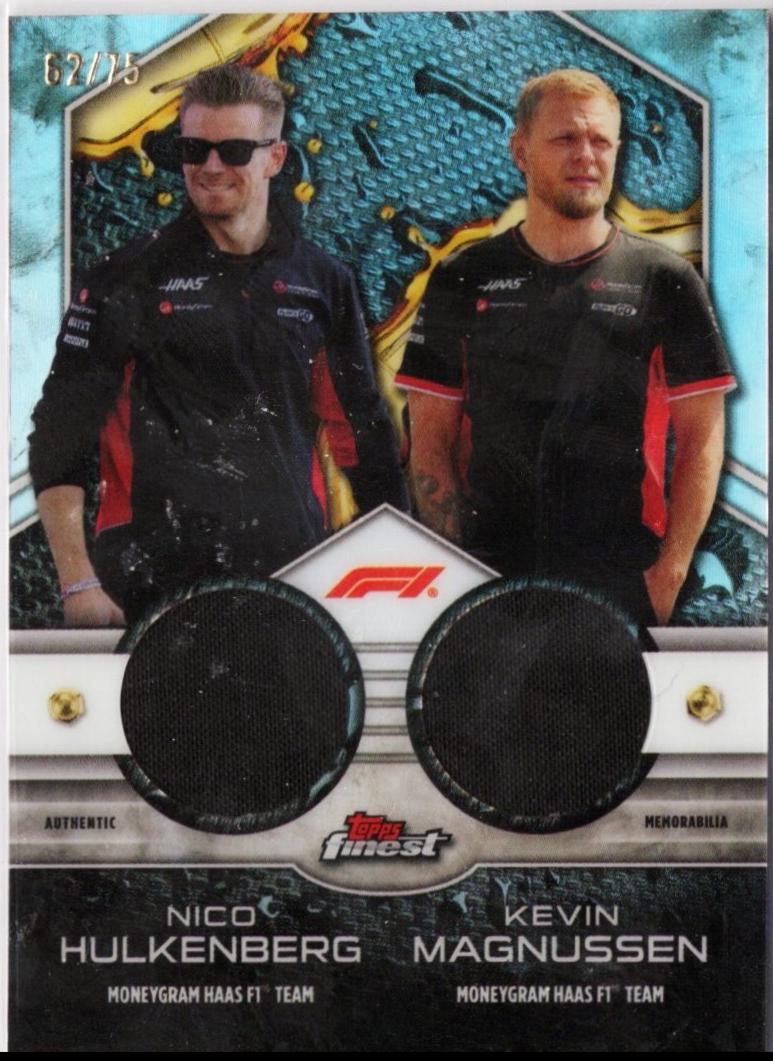 Nico Hulkenberg / Kevin Magnussen #FDR-HF1 Racing Cards 2024 Topps Finest Formula 1 Duos Relic
