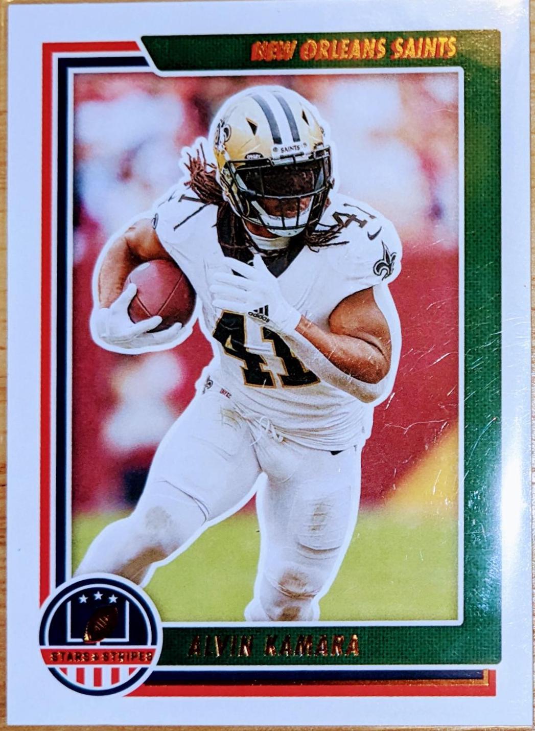 Alvin Kamara #STS-AKA Football Cards 2021 Panini Chronicles Stars and Stripes