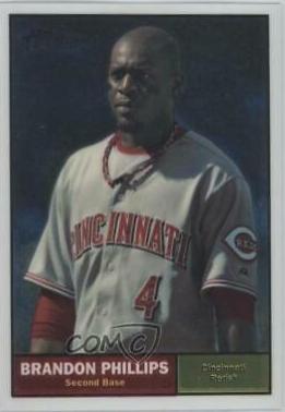 Brandon Phillips #C120 Baseball Cards 2010 Topps Heritage Chrome
