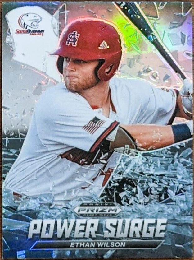 Ethan Wilson #PS-EW Baseball Cards 2021 Panini Prizm Draft Picks Power Surge