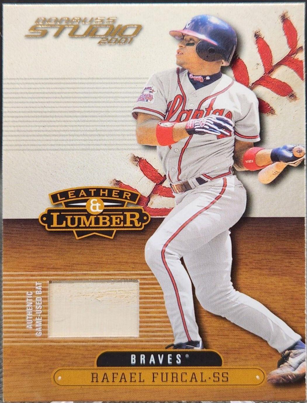 Rafael Furcal #LL20 Baseball Cards 2001 Studio Leather & Lumber