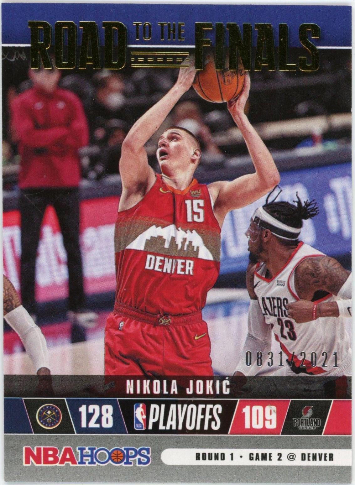 Nikola Jokic #10 Basketball Cards 2021 Panini Hoops Road to the Finals