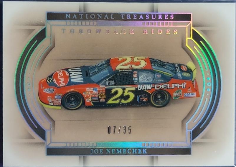 Joe Nemechek #8 Racing Cards 2024 Panini National Treasures NASCAR Throwback Rides
