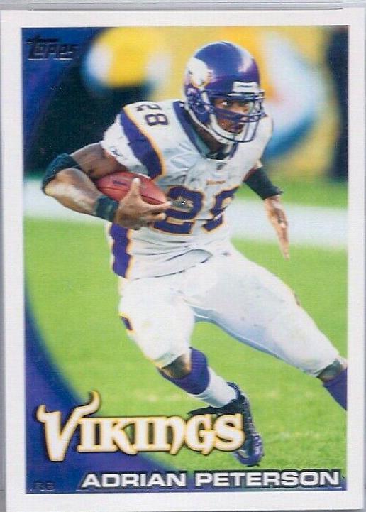 Adrian Peterson #10 Football Cards 2010 Topps