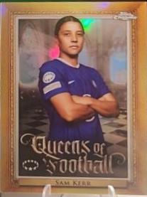 Sam Kerr #Q-20 Soccer Cards 2022 Topps Chrome UEFA Women's Champions League Queens of Football