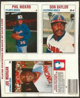 Don Baylor, Joe Morgan, Phil Niekro