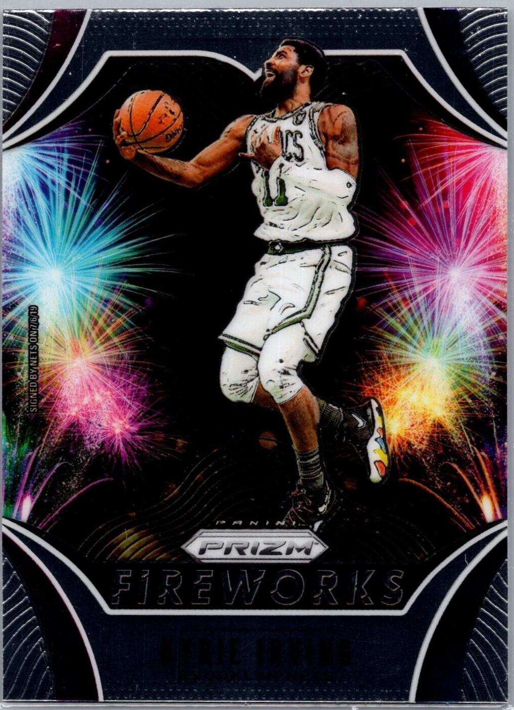Kyrie Irving #9 Basketball Cards 2019 Panini Prizm Fireworks