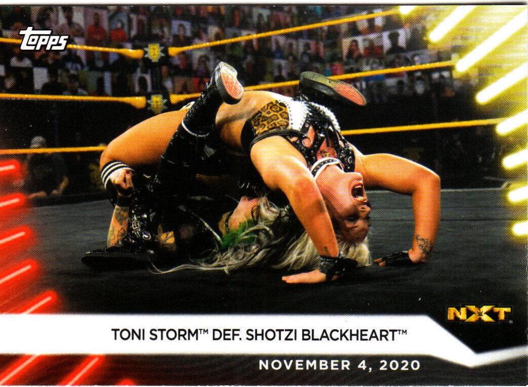Toni Storm def. Shotzi Blackheart #91 Wrestling Cards 2021 Topps WWE Women's Division
