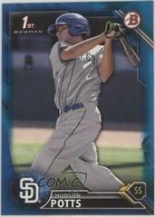 Hudson Potts [Blue] #BD-52 Baseball Cards 2016 Bowman Draft Prices