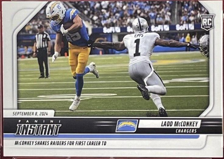 Ladd McConkey #29 Football Cards 2024 Panini Instant