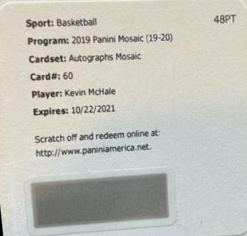 Kevin McHale #AM-KMH Basketball Cards 2019 Panini Mosaic Autographs