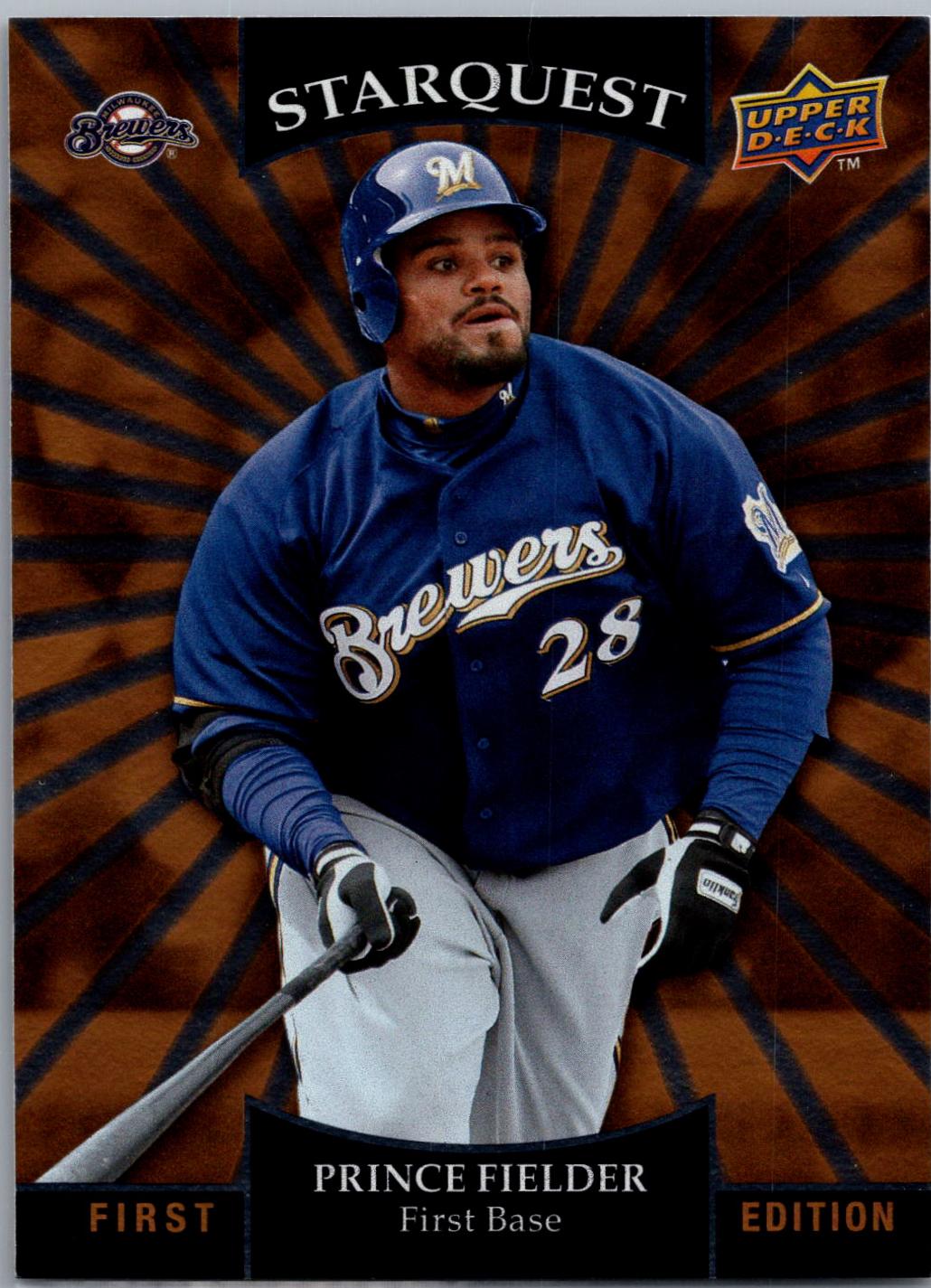 Prince Fielder #SQ-22 Baseball Cards 2009 Upper Deck First Edition Starquest