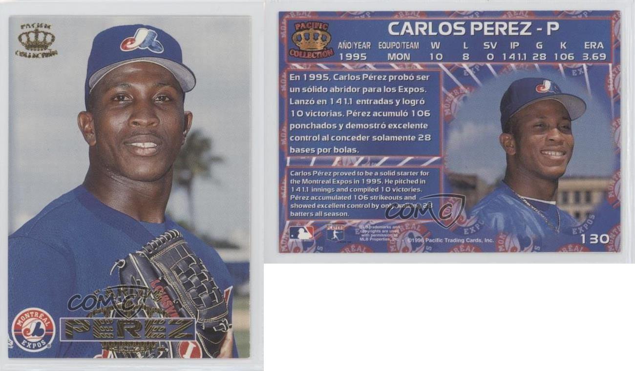 Carlos Perez #130 Baseball Cards 1996 Pacific Crown Collection