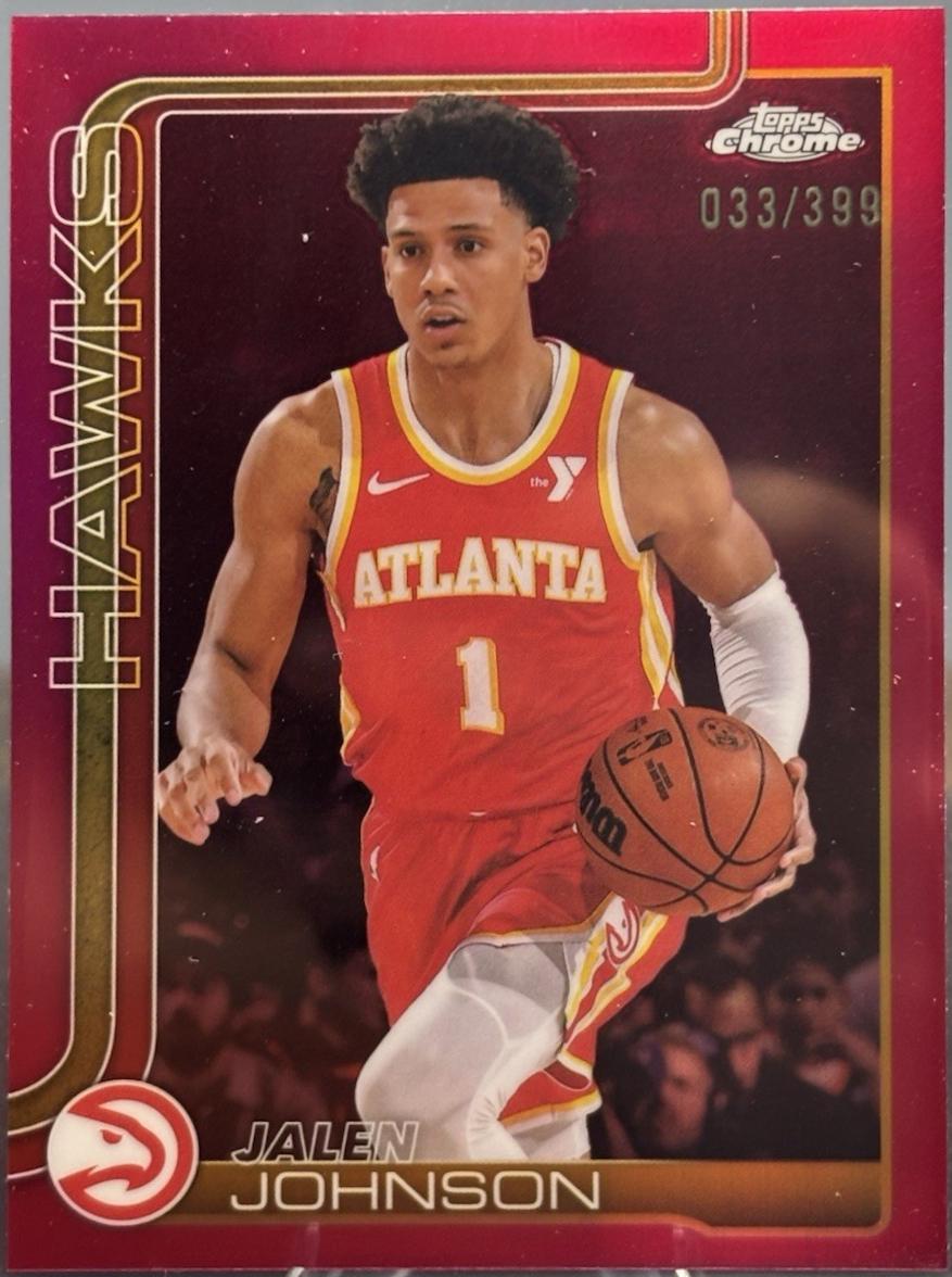 2025 Topps Chrome Jalen Johnson [Magenta Refractor] #56 card
