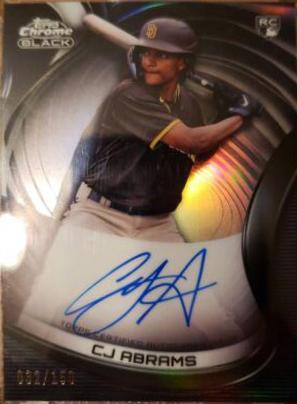 CJ Abrams #CBA-CA Baseball Cards 2022 Topps Chrome Black Autographs