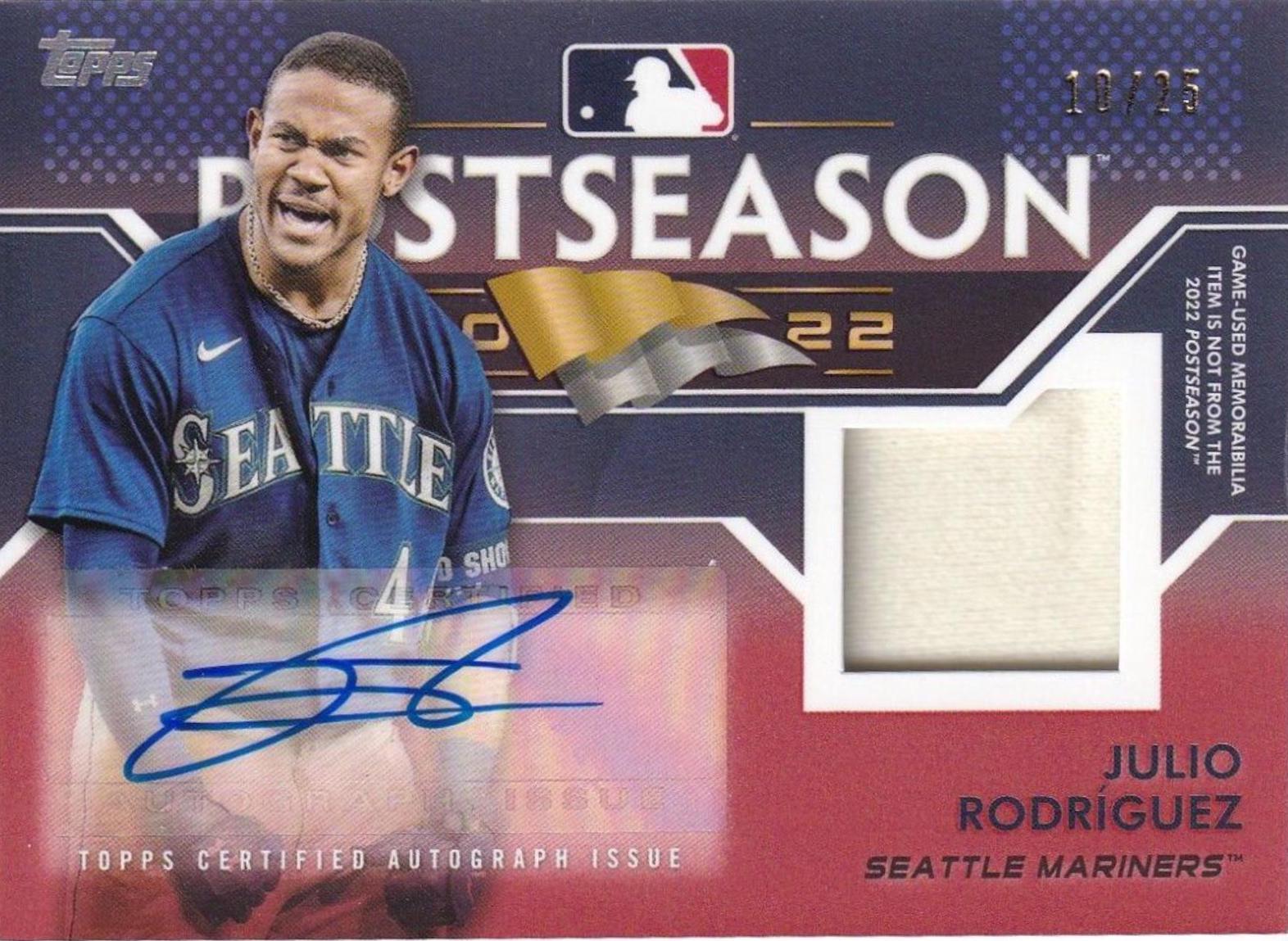 Julio Rodriguez [Red] #PPAR-JROD Prices | 2023 Topps Postseason ...
