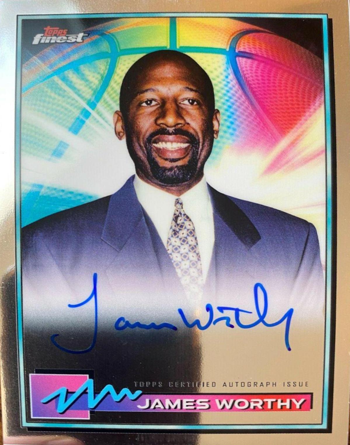 James Worthy #FA-JW Basketball Cards 2021 Topps Finest Autographs