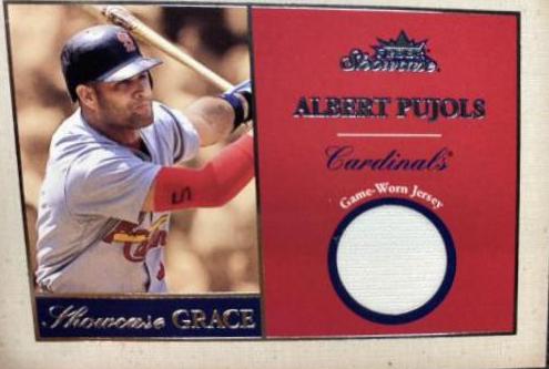 Albert Pujols #AP Baseball Cards 2004 Fleer Showcase Grace Game Worn