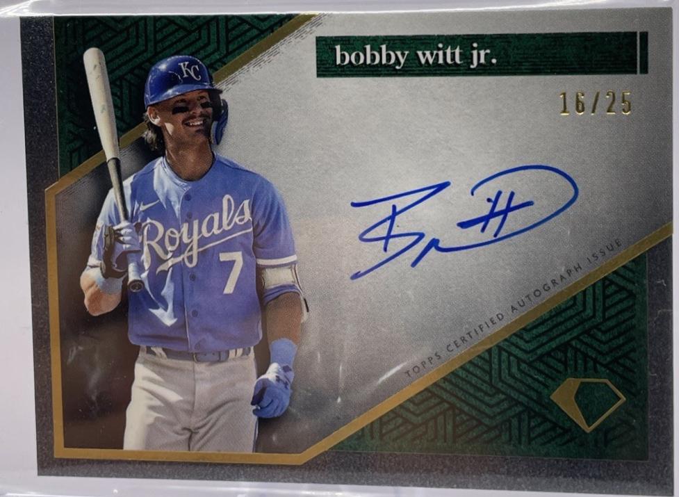 Bobby Witt Jr. #AC-BWJ Baseball Cards 2024 Topps Diamond Icons Autograph