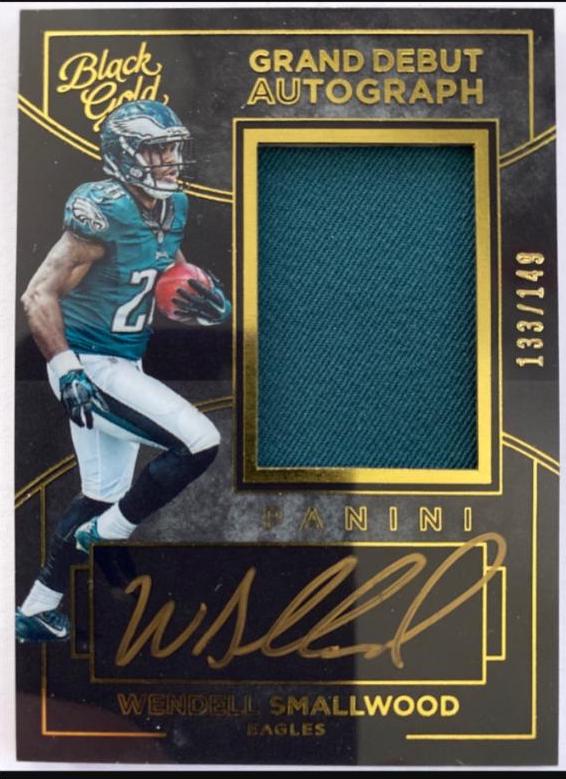 Wendell smallwood #GD-WS Football Cards 2016 Panini Black Gold Autographs