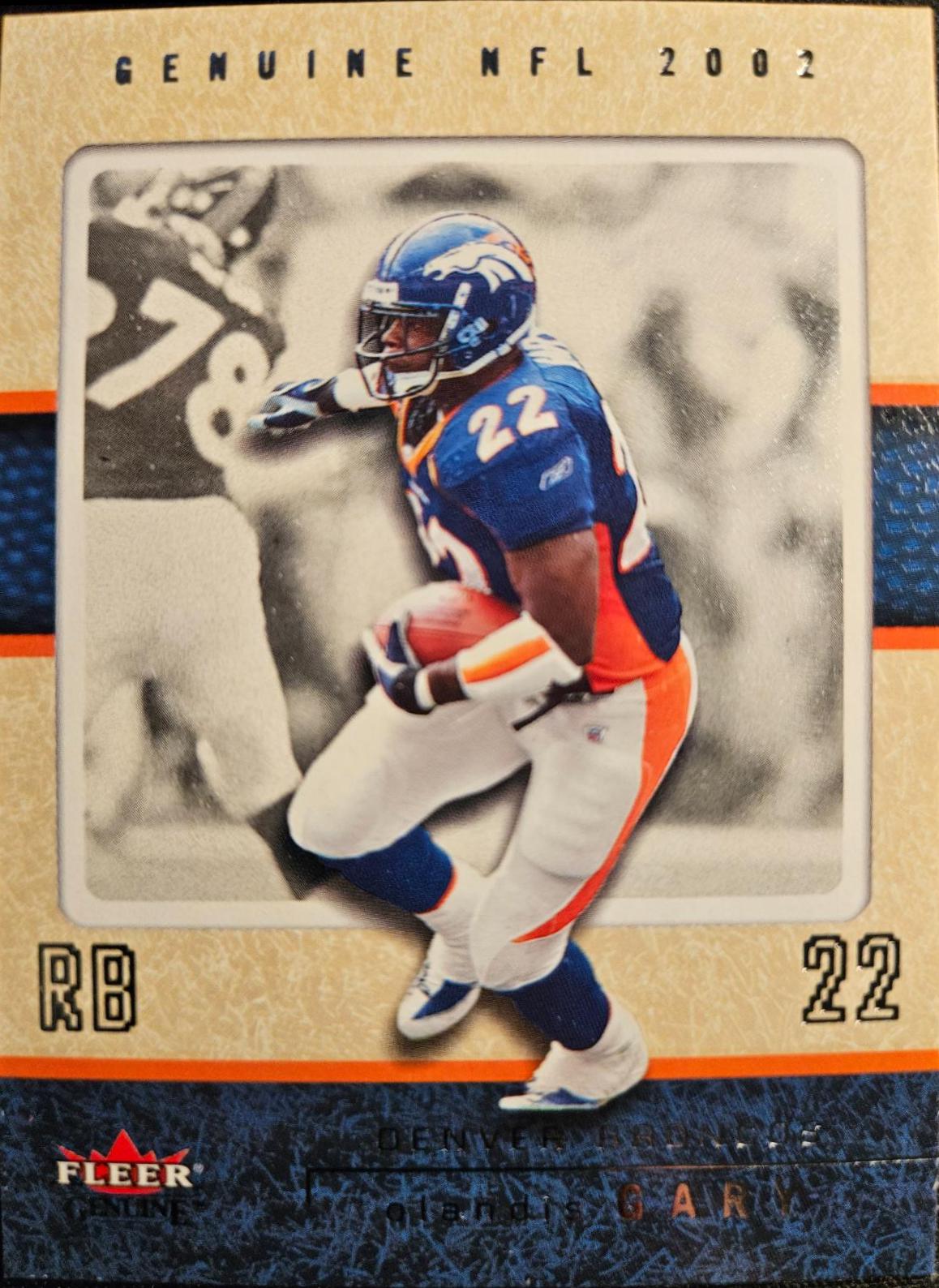 Olandis Gary #116 Football Cards 2002 Fleer Genuine
