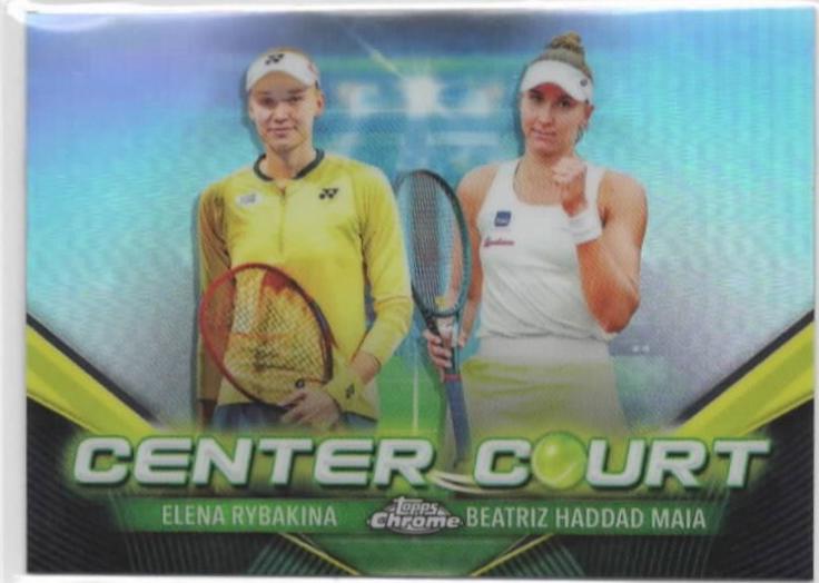 Beatriz Haddad Maia / Elena Rybakina #CCC-RH Tennis Cards 2024 Topps Chrome Center Court