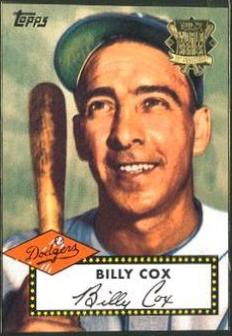 Billy Cox #52R-13 Baseball Cards 2002 Topps '52 Reprint
