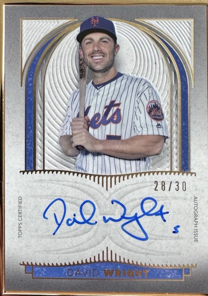 David Wright #DCFA-DWR 2021 Topps Definitive Collection Baseball Framed Autograph Collection