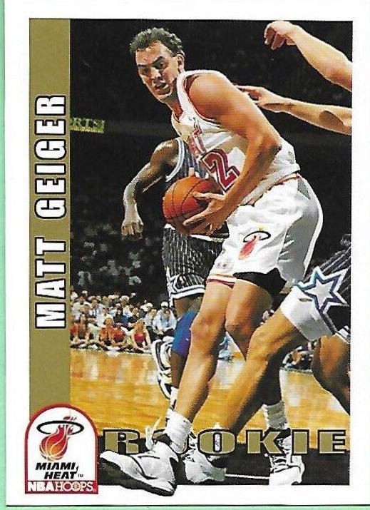 Matt Geiger #412 Basketball Cards 1992 Hoops