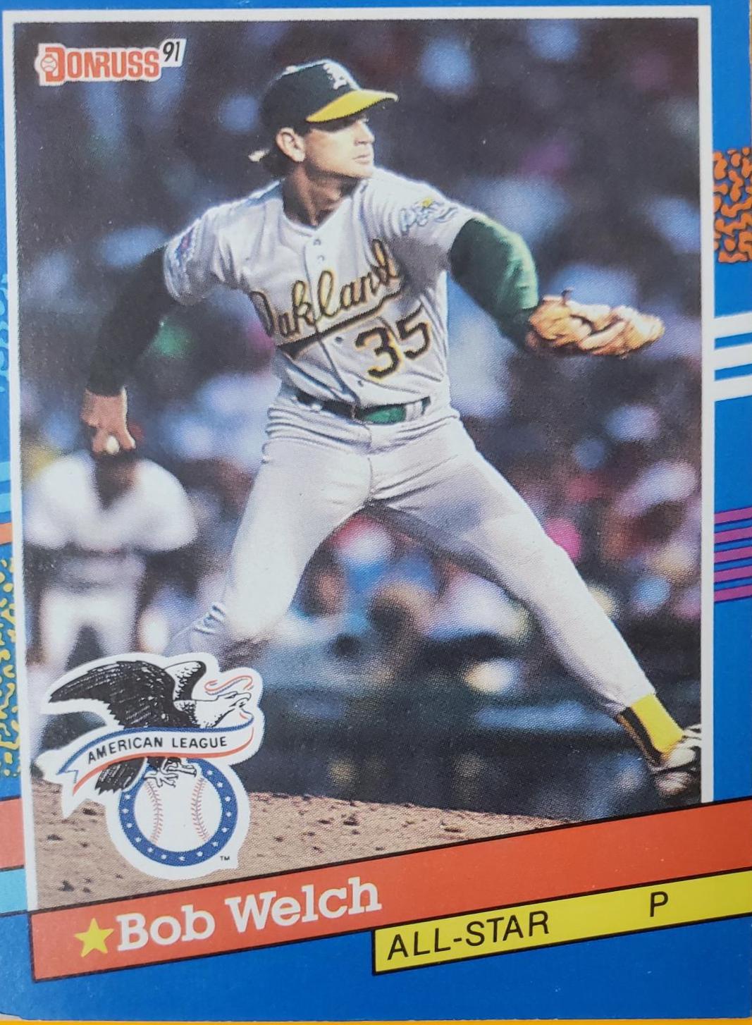 Bob Welch #54 #54 Baseball Cards 1991 Donruss