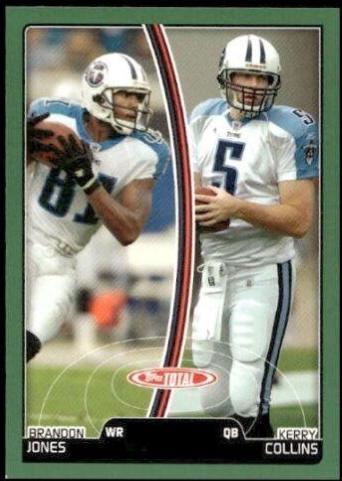 Kerry Collins, Brandon Jones #3 Football Cards 2007 Topps Total