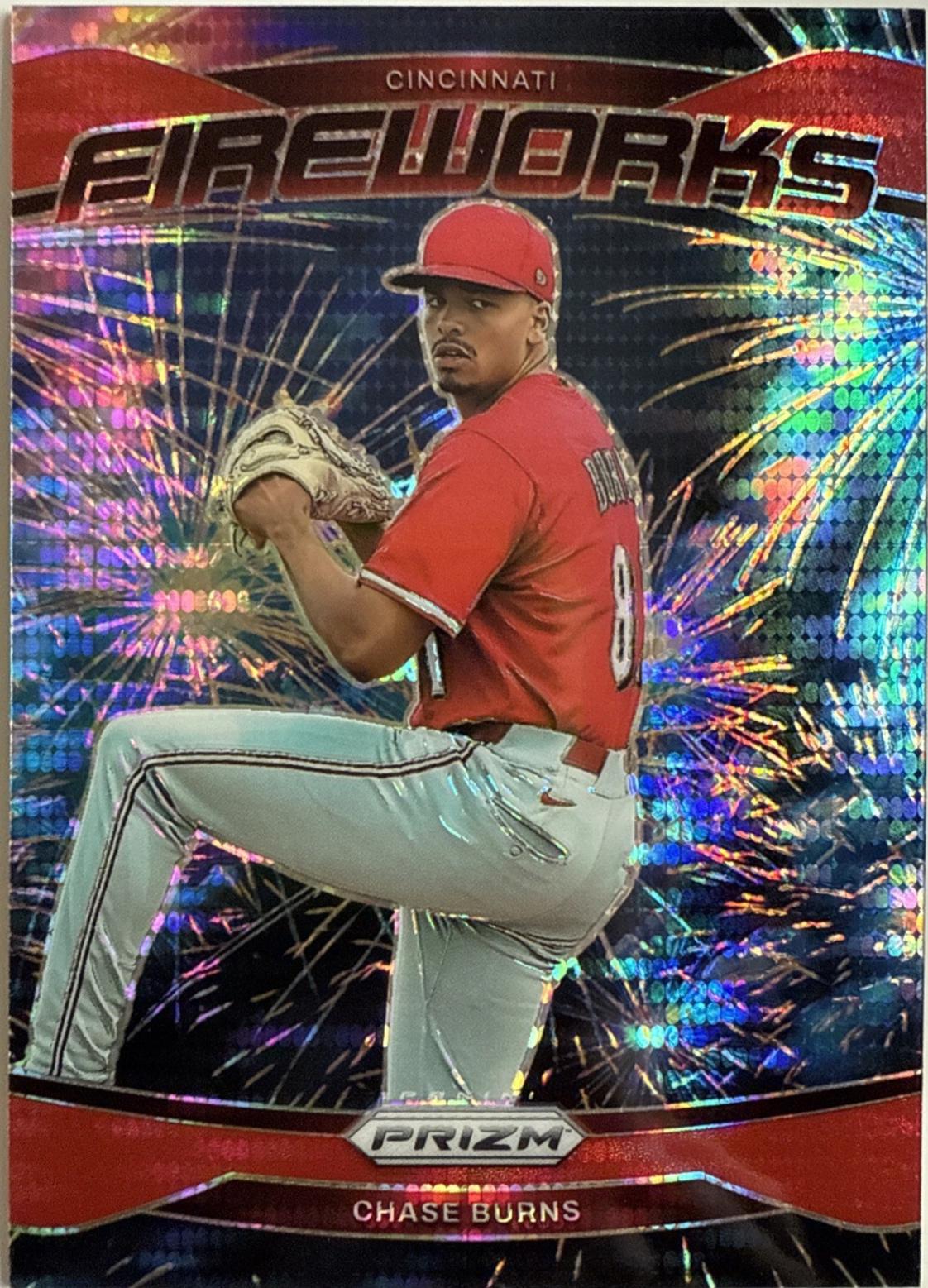 Chase Burns [Red Pulsar] #21 Prices | 2025 Panini Prizm Fireworks