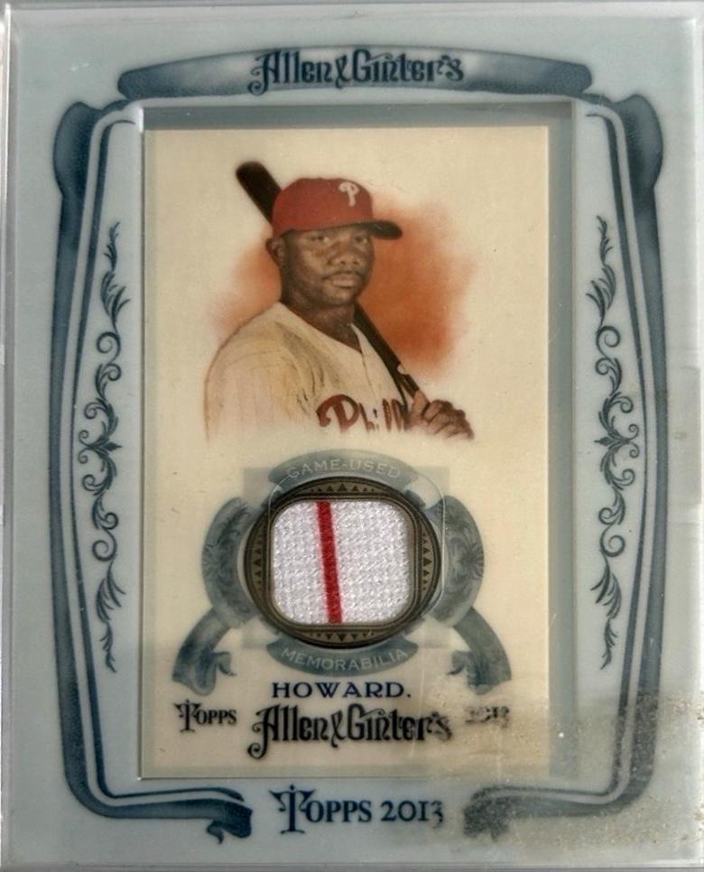 Ryan Howard #AGR-RHD 2013 Topps Allen & Ginter Framed Mini Relic Baseball