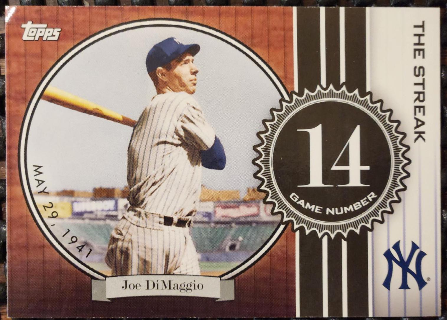 Joe DiMaggio #JD14 Baseball Cards 2007 Topps DiMaggio Streak
