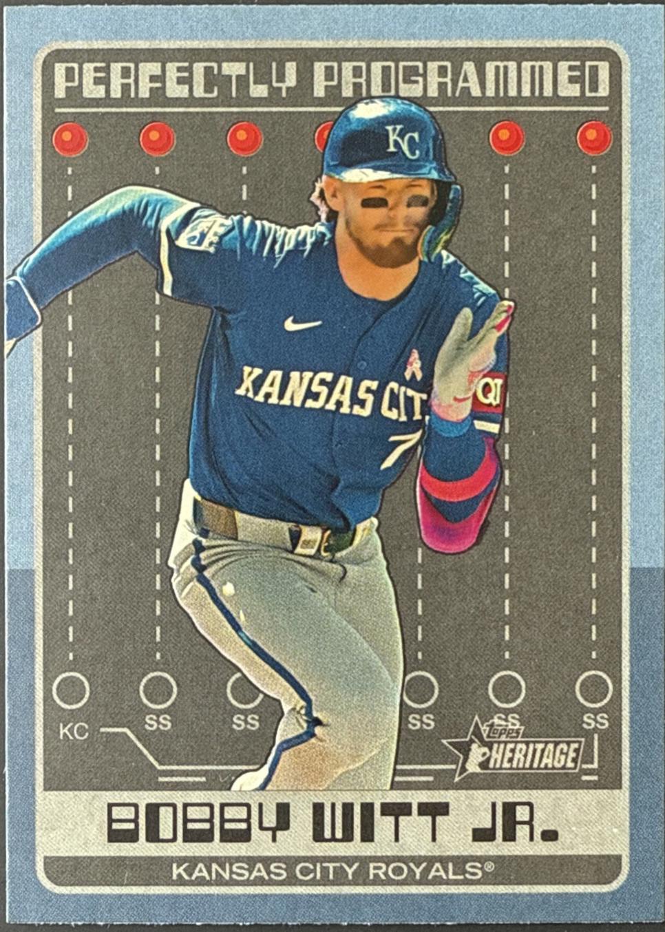 Bobby Witt Jr. #PP-10 Baseball Cards 2024 Topps Heritage Perfectly Programmed