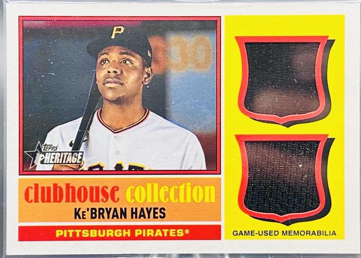Ke'bryan Hayes #CCSDR-KH Baseball Cards 2025 Topps Heritage Clubhouse Collection Single Player Dual Relic