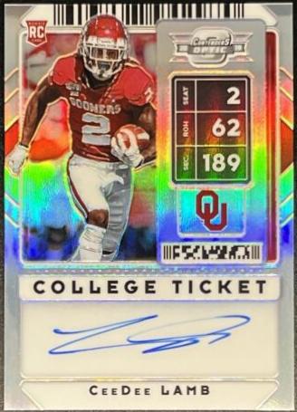 CeeDee Lamb #104 2020 Panini Contenders Draft Picks Football