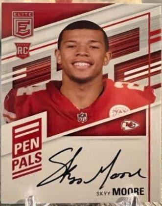 Skyy Moore #PP-SM 2022 Panini Donruss Elite Pen Pals Autographs Football