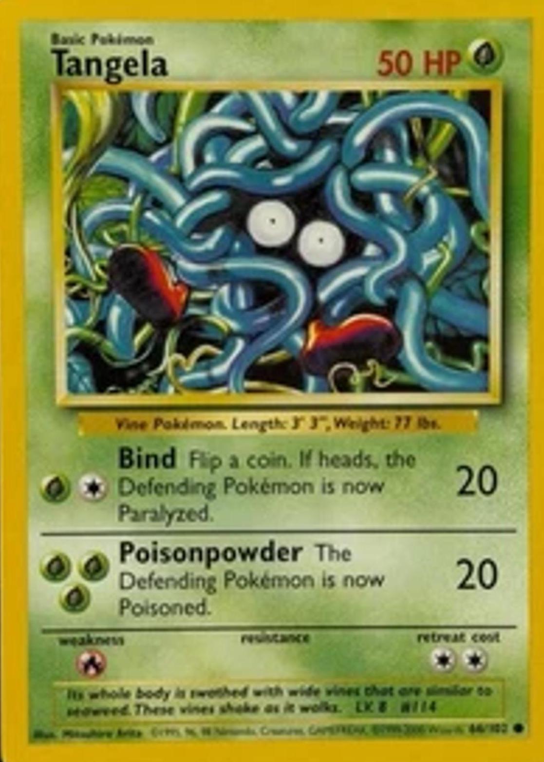 Tangela 1999-2000 #66 — Base Set Pokémon card