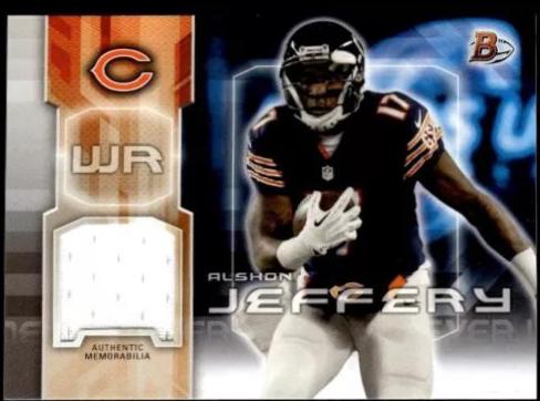 Alson Jeffery #3 Football Cards 2014 Bowman Relic
