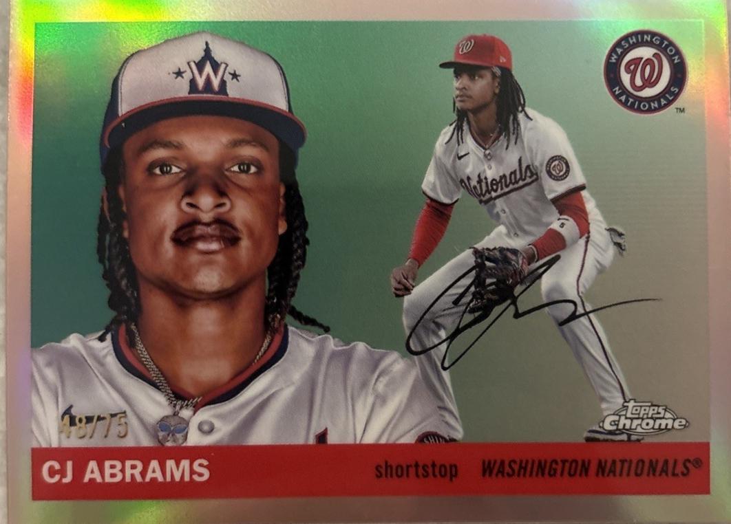 2025 Topps Chrome Platinum CJ Abrams [Rose Gold Refractor] #101 card