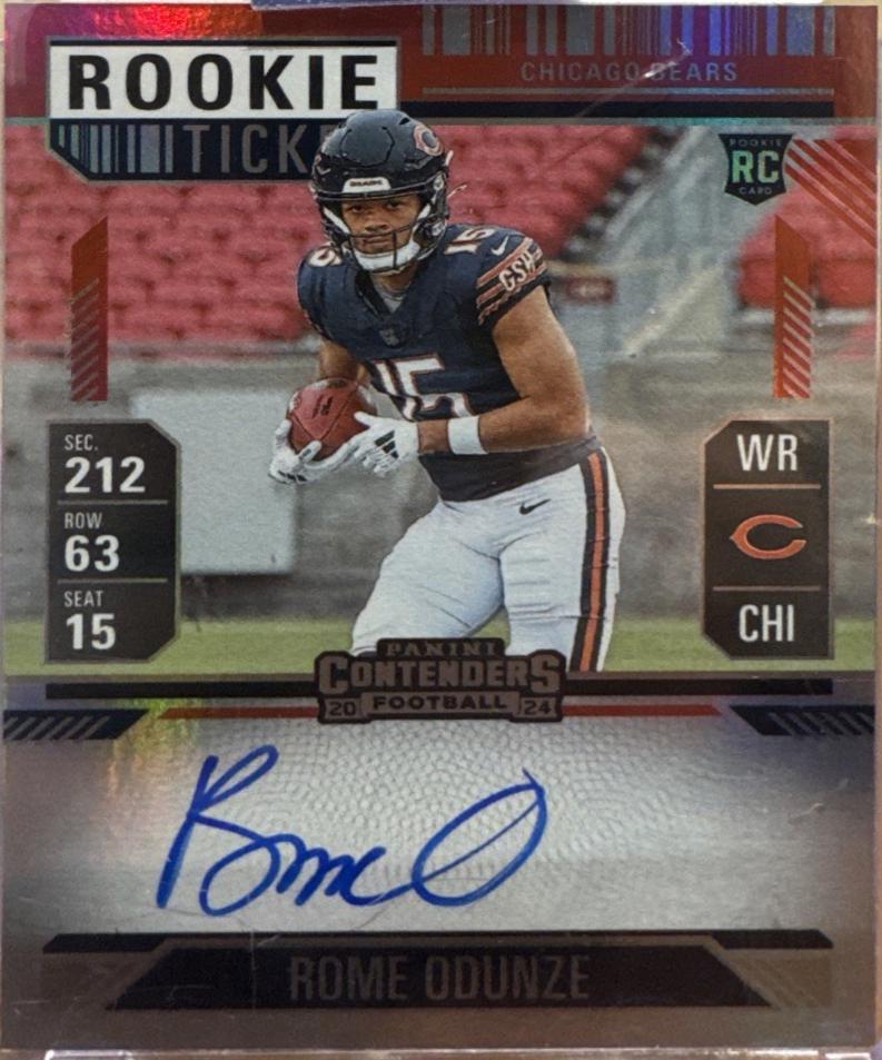 Rome Odunze [Divisional Ticket Variation Autograph] #104 Prices