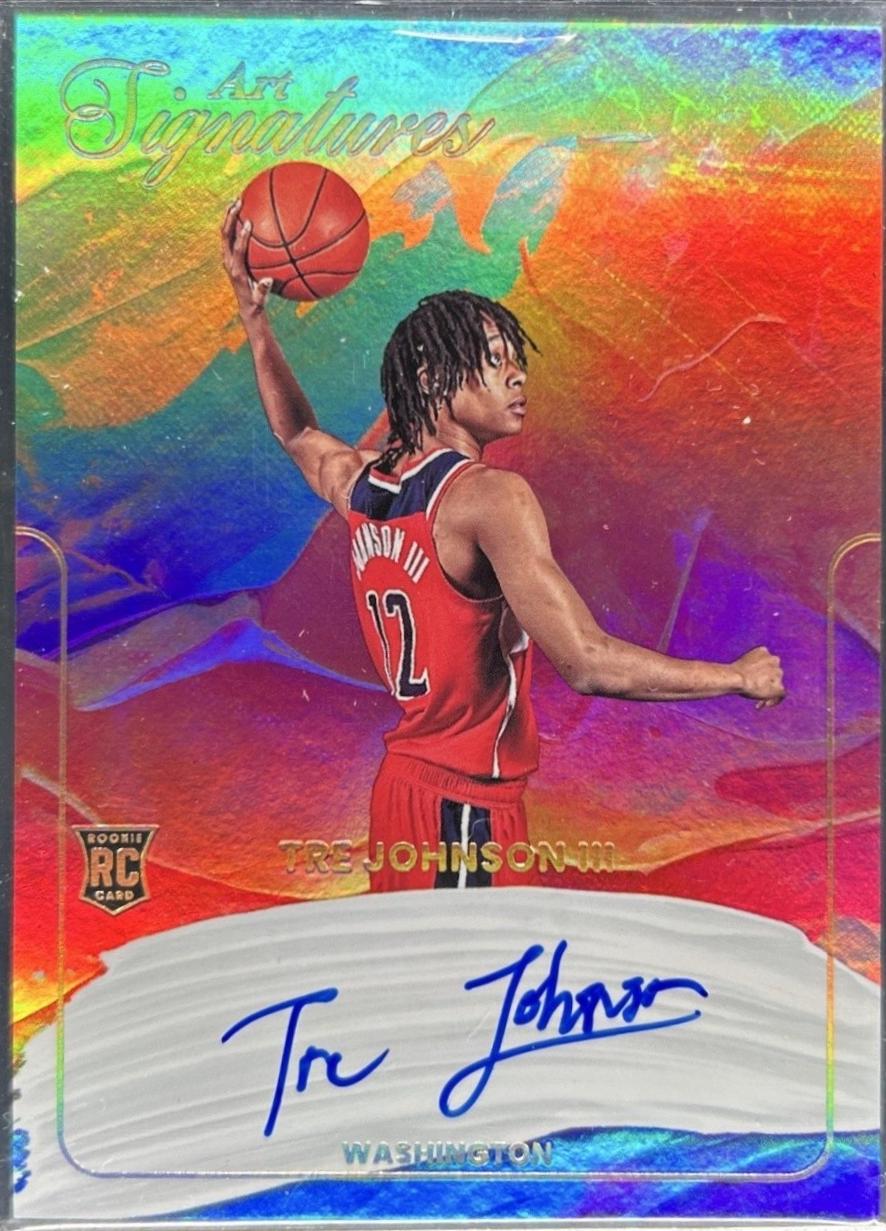 Tre Johnson III #9 2025 Panini Donruss Art Signature Vertical Basketball
