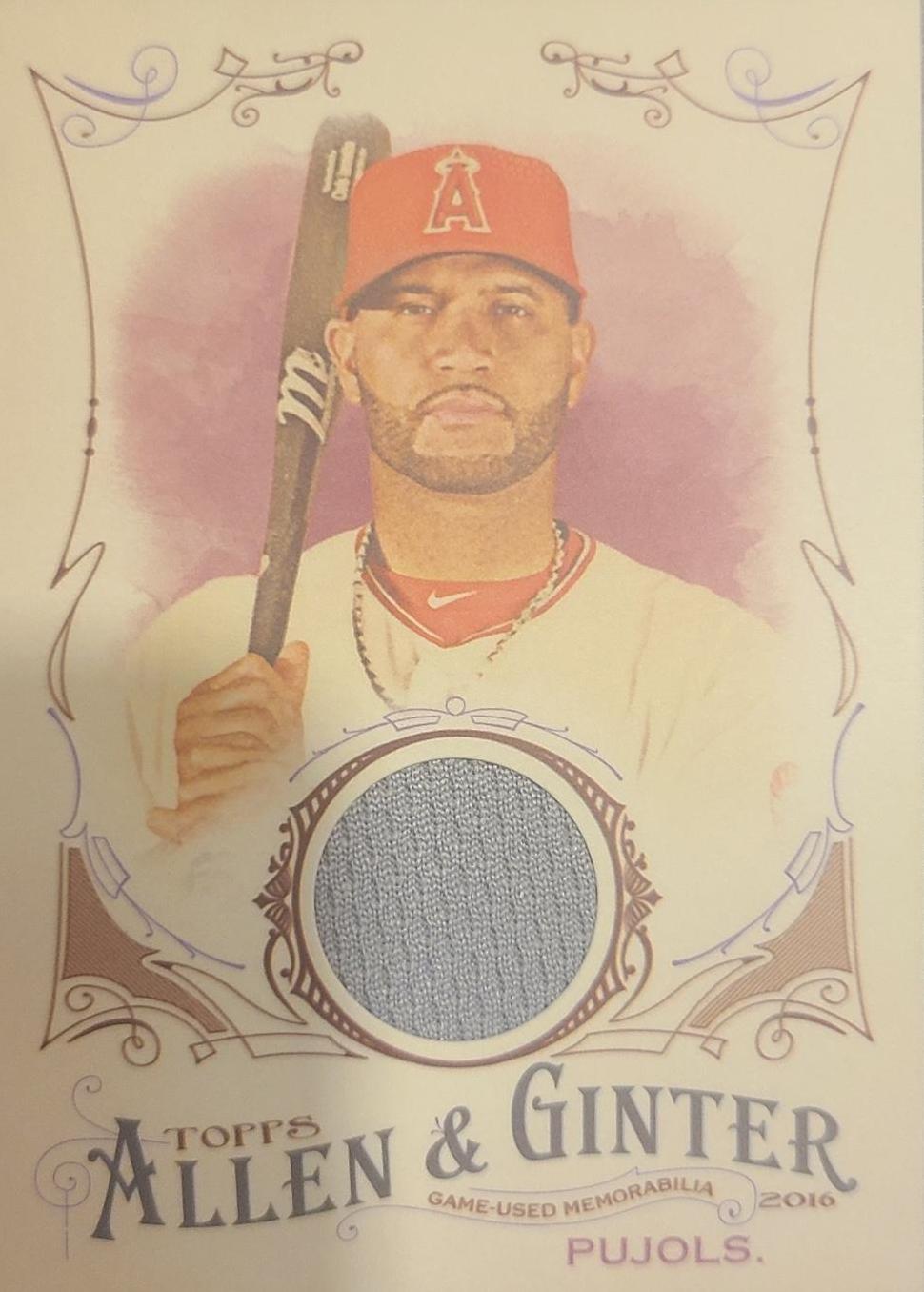 Albert Pujols #FSRB-AP Baseball Cards 2016 Topps Allen & Ginter Full Size Relic B