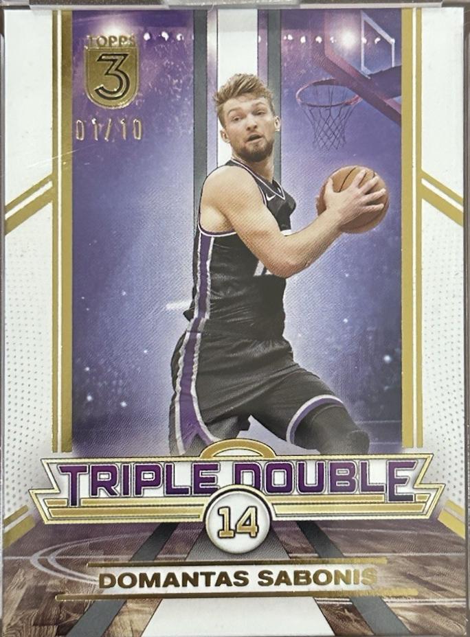 Domantas Sabonis #TD-4 Basketball Cards 2023 Topps Three Triple Double