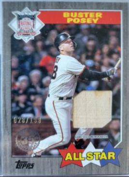 Buster Posey #87R-BP Baseball Cards 2022 Topps 1987 Relics