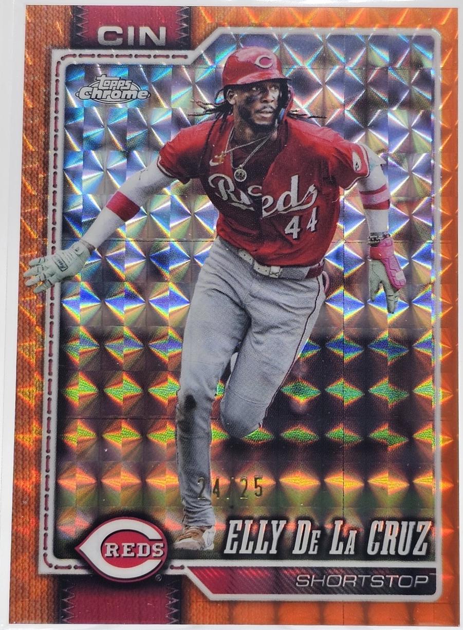 2026 Topps Chrome Elly De La Cruz [Orange Geometric Refractor] #279 card