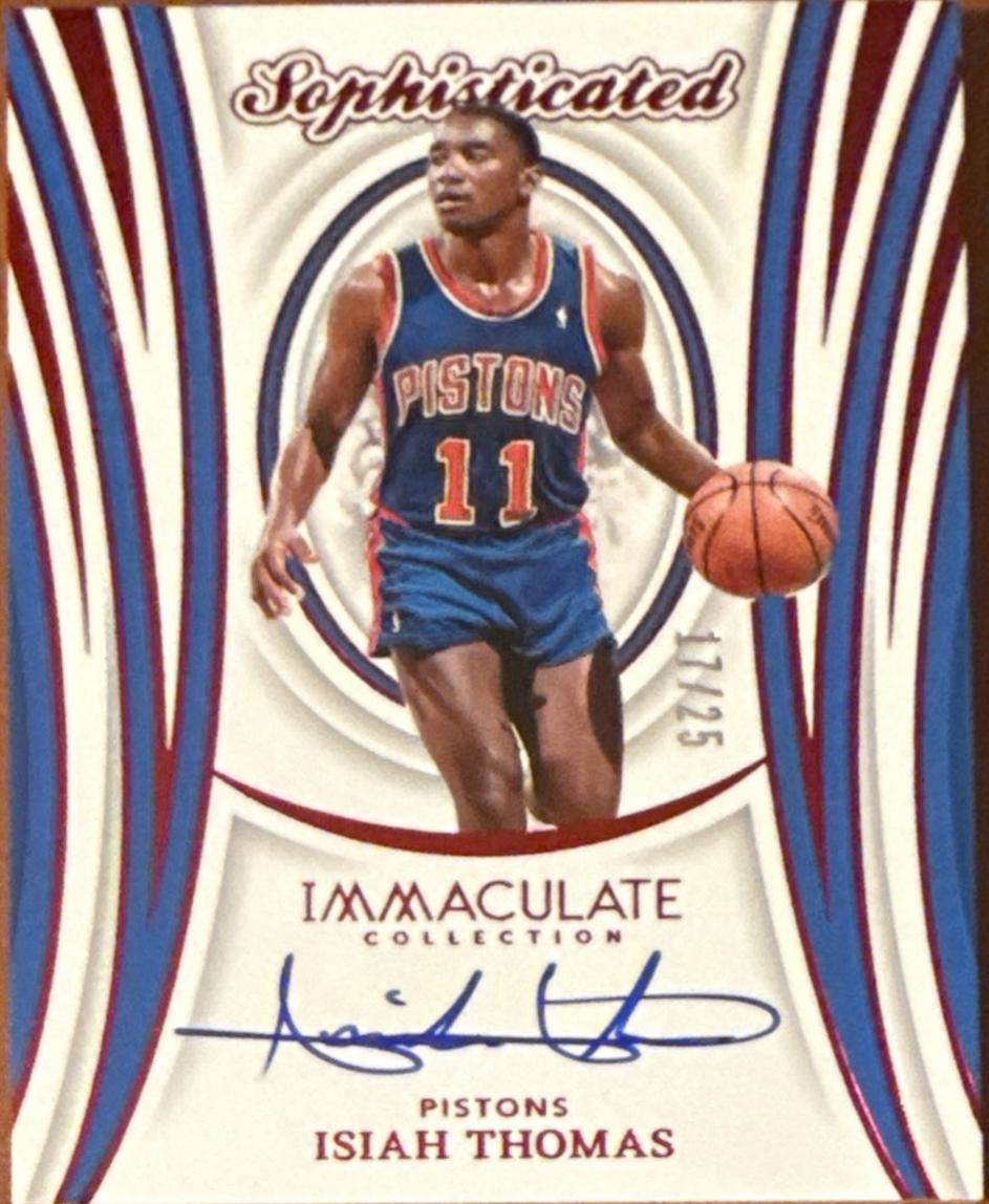 Isiah Thomas #2 Basketball Cards 2023 Panini Immaculate Sophisticated Signatures
