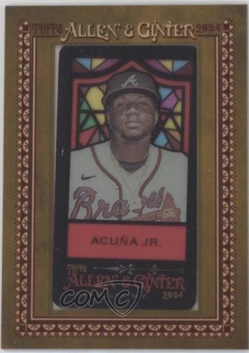 Ronald Acuna Jr. #20 Baseball Cards 2024 Topps Allen & Ginter Stained Glass Mini